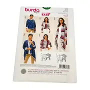 Burda 6667 Womans Jacket Anglular Drape Sz 8 to 18 Pattern Super Easy New Uncut