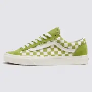 New Vans Style 36 Checkerboard Dark Citron Green Sneakers Low-Top Shoes 2023