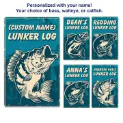 CUSTOM Fishing Log Book - journal your catch, track conditions, temp, bait, etc