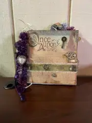 Interactive OOAK Once A Upon Time Fairytale Fantasy Mix Media Collage Storybook