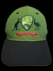*NEW W TAGS* ASICS Cricket Australia 2017 T20 OSFM Green & Gold Adjustable Cap