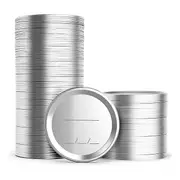 100Pcs 70mm Regular Mouth Canning Lids for Ball,Jars Split -Type Metal Jar Lids for Canning,for Regular Mouth Jars silver
