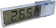Hohopeti LED Fish Tank Thermometer Creative Sucker Type Temperature Measuring Tool for Aquariums Accurate Temperature Readings and Practical Design Stylish Silver Finish