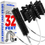 32 Feet Dryer Vent Cleaning Brush Kit, Lint Remover,Fireplace Chimney Brushes...
