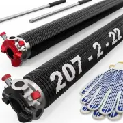 Garage Door Torsion Spring Set Non-Slip Winding Bar 0.207 X 2'' X 22" Coat