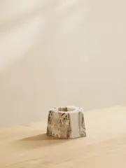 [JIA JIA] JIA JIA - Calcite Candleholder - White - One size One size White