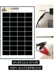 20W 12V MONO SOLAR PANEL REGULATOR TRICKLE BATTERY CHARGER RV AGM Complete Kit!