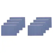 2x 4pc Porto Lola Polycotton Ribbed Placemats/Dining Mat Set 33x45cm Lilac