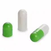 Empty Hard Gelatin Capsule Size 4 Apple Green/White x 500 locked type