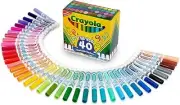 Crayola The Big 40 Washable Markers Pack, Ultra Washable Markers, Great for Kids