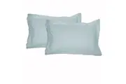 Accessorize 325TC Pair of Tailored Standard Pillowcases Blue