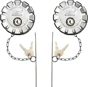 Road Superior Truck Parts Keyed Alike Pair 3 1/2” Nominal 5.5 TPI Locking Aluminum Diesel Fuel Caps For Kenworth Trucks
