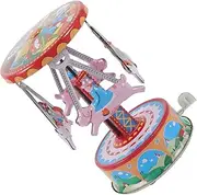Abaodam Creative Wind Up Cute Desktop Ornament Carousel for Fun Clockwork Plaything for Home Bar and Restaurant Decor Engaging and Safe Design