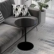 High Top Table Round Bar Height Cocktail Table Bistro Pub Table for Living Room, Dining Room Bedroom, Small Space Sofa Table Height Dining Table with Large Metal Base(40x62cm)