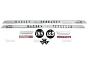 Decal Set Massey Ferguson MF 165 MF165 RED BLACK SILVER NEW FAST SHIP a