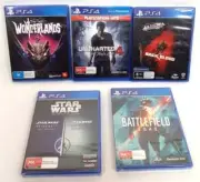 PS4 Game Bundle New & Sealed Uncharted 4/Back Blood/Starwars Jedi Knight/Battle