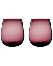 Twine Rosado Recycled Stemless Wine Glass Set