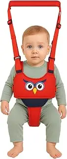 EZONEDEAL Walking Harness Adjustable Detachable, Walker Assistant Protective Belt Learning Walk Support Assist Trainer Tool - for 7-24 Month Old (Red)
