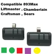 2 For Chamberlain 893MAX 3 Button Car Visor Remote Control Garage Door Opener
