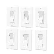 6× Dimmer Light Switch- Single Pole or 3-Way for LED /Incand/CFL ETL Listed