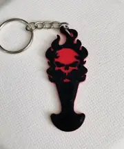 Flaming Skull Shopping Trolley Key Token Removable for Coles Aldi etc.