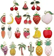 21pcs Fruit Pendant Bow Accessory Quiver Firewood Rack Accessories Decorative Hanging Ornaments Vintage Car Pendants Bag Pendants Super Strong Tape Mirror Pendants Tape Tape Alloy