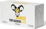 Goat Armor Elite 100% UV Ultra Clear Seamless Toploaders for 35pt Standard Cards - 3" x 4" Rigid Card Holders (100 Toploaders)