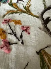 2 Vintage crewel embroidery panels 84" x 24"
