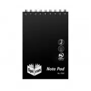 Pocket Notebook Spirax P560 112x77mm 96PG 5mm Ruled Black Top Open