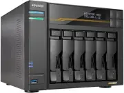 Asustor Lockerstor 6 Gen3 AS6806T 6 Bay NAS, AMD Ryzen Quad-Core 2.3 GHz, 16GB