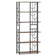 Costway 6-Tier Bookshelf Storage Bookcase Display Rack