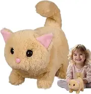 Cat Stuffed Animal Robot,Plush Realistic Electronic Cat | Electronic Interactive Animal Kitten Toy for Wagging Tail Nodding Walking