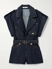 [Zimmermann] Zimmermann - Crush Belted Denim Playsuit - Dark denim - 1 1 Blue