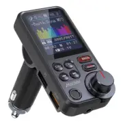 NEW 1.8 Inch Wireless Car Bluetooth FM Transmitter Aux Supports QC3.0 Charging