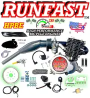 100cc 2 Stroke Real YD100 Motorized Bicycle Engine Motor KIT with FASTER PIPE