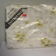 Vintage Lady Pepperell Twin Flat Sheet Cameo Floral No Iron Percale Made In USA