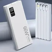 66W Travel Power Bank Charger 20000Mah Fast Charger Battery Pack With 4USB Cable