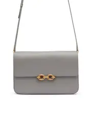 Saint Laurent Le Maillon Satchel in Smooth Leather in Grey
