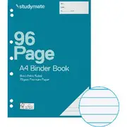 Studymate A4 70gsm 8mm Ruled Binder Book 96 Page