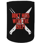 Alcohol Stubby Holder - Dont Mess Chef Kitchen - Funny Novelty Birthday Gift Joke Beer Can Bottle