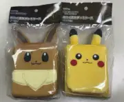 Pokemon Card Game Plush Deck Box Case Pikachu & Eevee Pokemon Center Set of 2