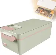 Electric Heated Lunch Box, 1L Portable Cordless Heating Lunch Box 40W Fast Self Heating 6 Hours Constant temperaturefor with TEP-C Charging Stainless Steel Inner Pot for Truck/cableCar/Office/Travel.