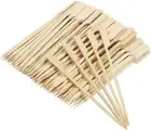 500x Bamboo Paddle Skewers BBQ Sticks Wooden Picks Fruit Kebab Cocktail 18cm