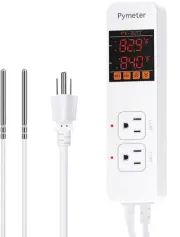 2 in 1 Digital Temperature Controller Dual Outlet Heat Mat Thermostat Reptile...