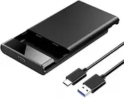 Memoz® Hard Drive Enclosure USB 3.0 to SATA 2.5" External HDD SSD Case Disk Black