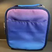 Pottery Barn Teen Classic Lunch Box Blue Purple Insulated Net For Drink Storage