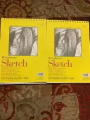 Strathmore 300 Series Sketch Pad, 5.5x8.5 inch, 100 Sheets, Side Wire - Artist S