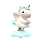 Car Accessories Dashboard Decoration Interior Decoration Swing Unicorn Desk Ornament Home Party Gift,Blue