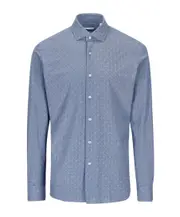 graphic-print long-sleeve shirt 45,40,42,43 light blue