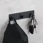 Coat Hook Self-adhesive Space Saving Wall Mounted Key Rack Organizer Anti-rust